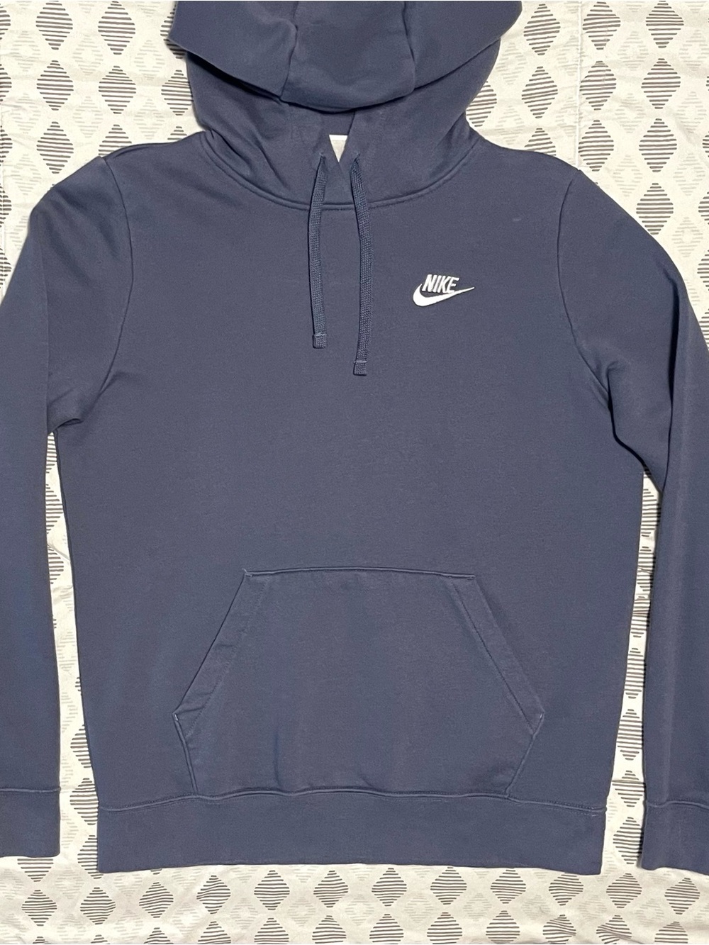 Nike Club Fleece Hoodie - Dusty Blue & Super Soft Pullover Sweatshirt - Small